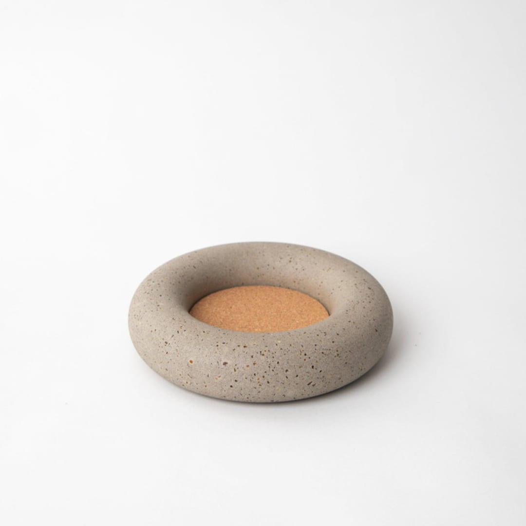 "Wine Bottle Coaster: Natural Terrazzo" - Wine and Bar Tools in yellow by Pretti.Cool