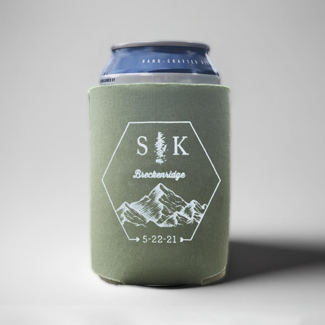 "Custom Hexagon featuring mountain range wedding can coolers, set of 50" - Favors in multicolorassorted-colors by Rook Design Co