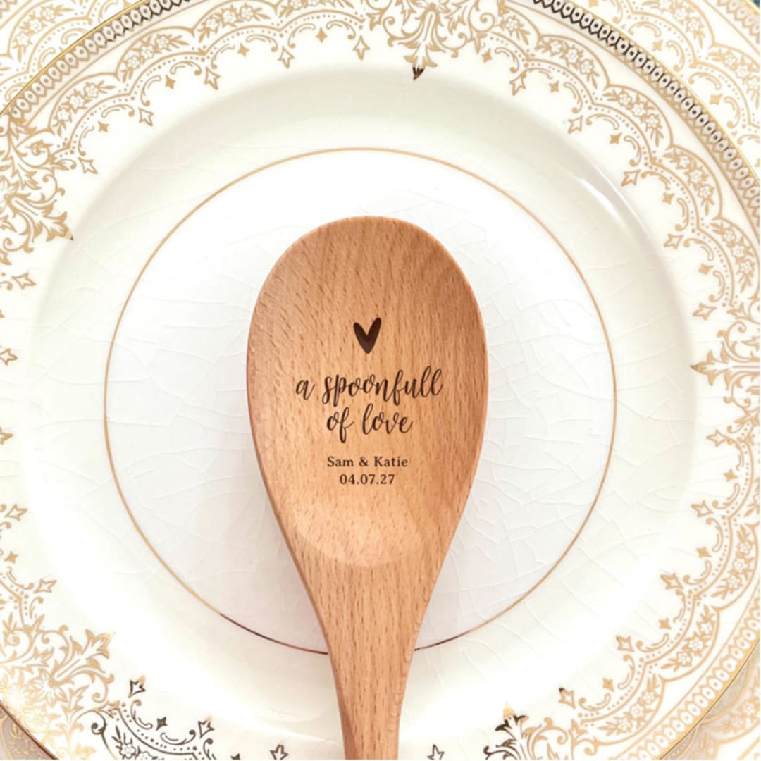 A Spoonful of Love Wooden Spoon Wedding Favor- Set of 5