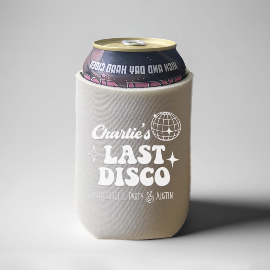 Custom Last Disco bachelorette party favor, set of 12