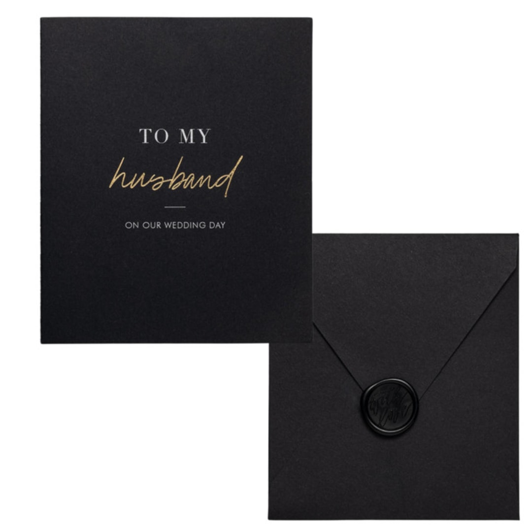 "Spouse Greeting Card- Husband" - Couple Gifts in black by Plan Chicly