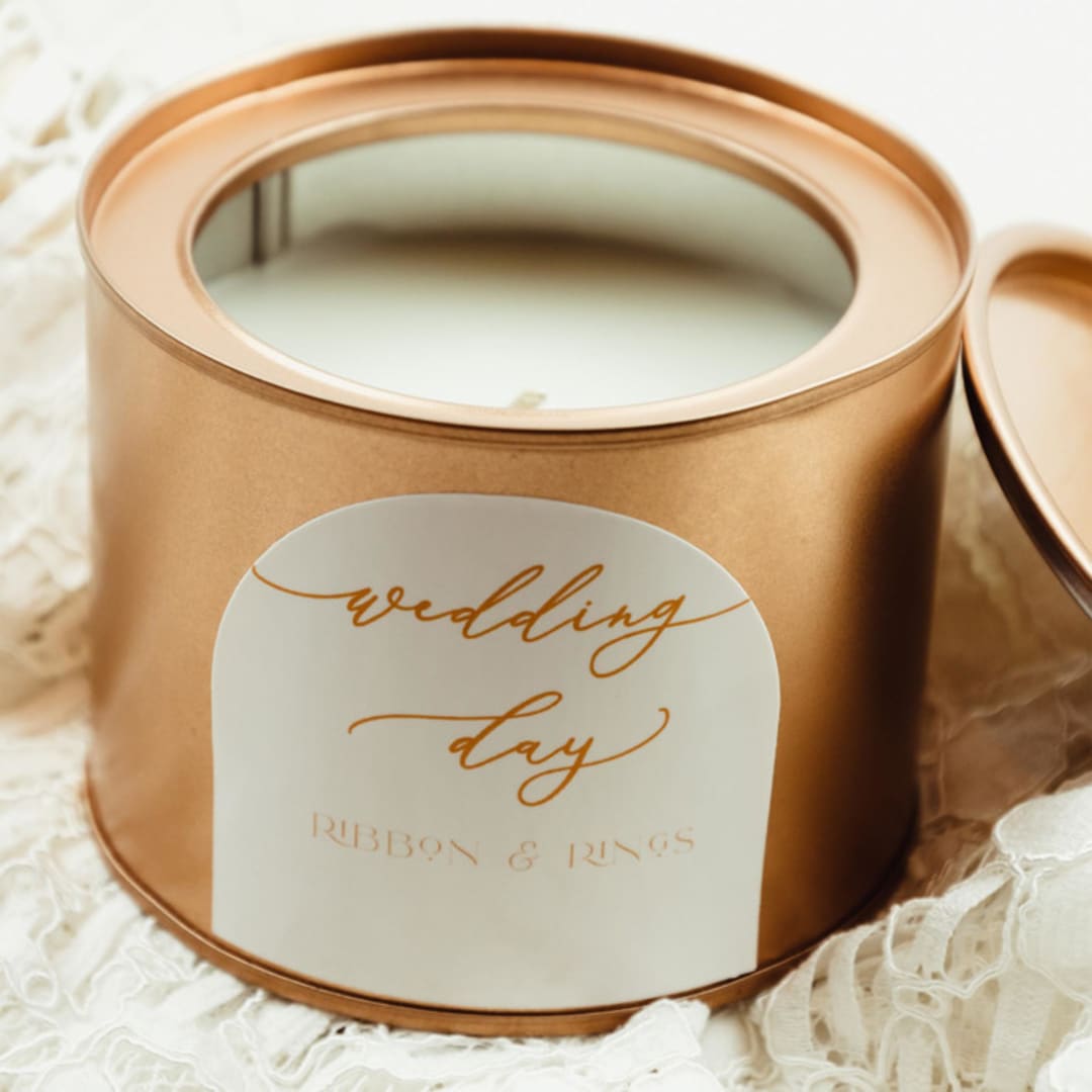 "Wedding Gift Candle Wedding Day" - Couple Gifts in gold by Jordan Perry