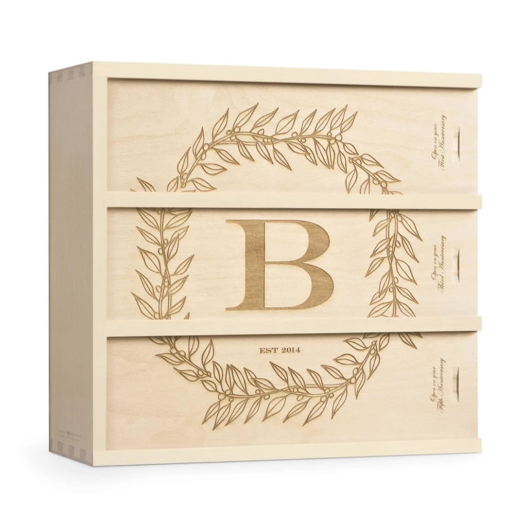 Monogram Cottage - Personalized Wedding Wine Box