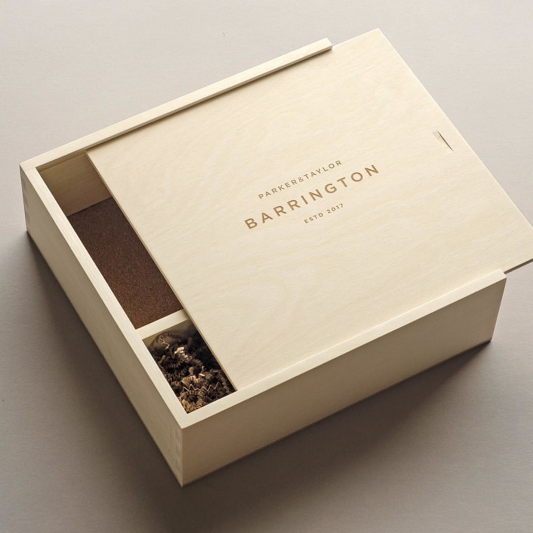"The Director - Keepsake Wine Ceremony Box" - Couple Gifts in natural by Artificer Wood Works
