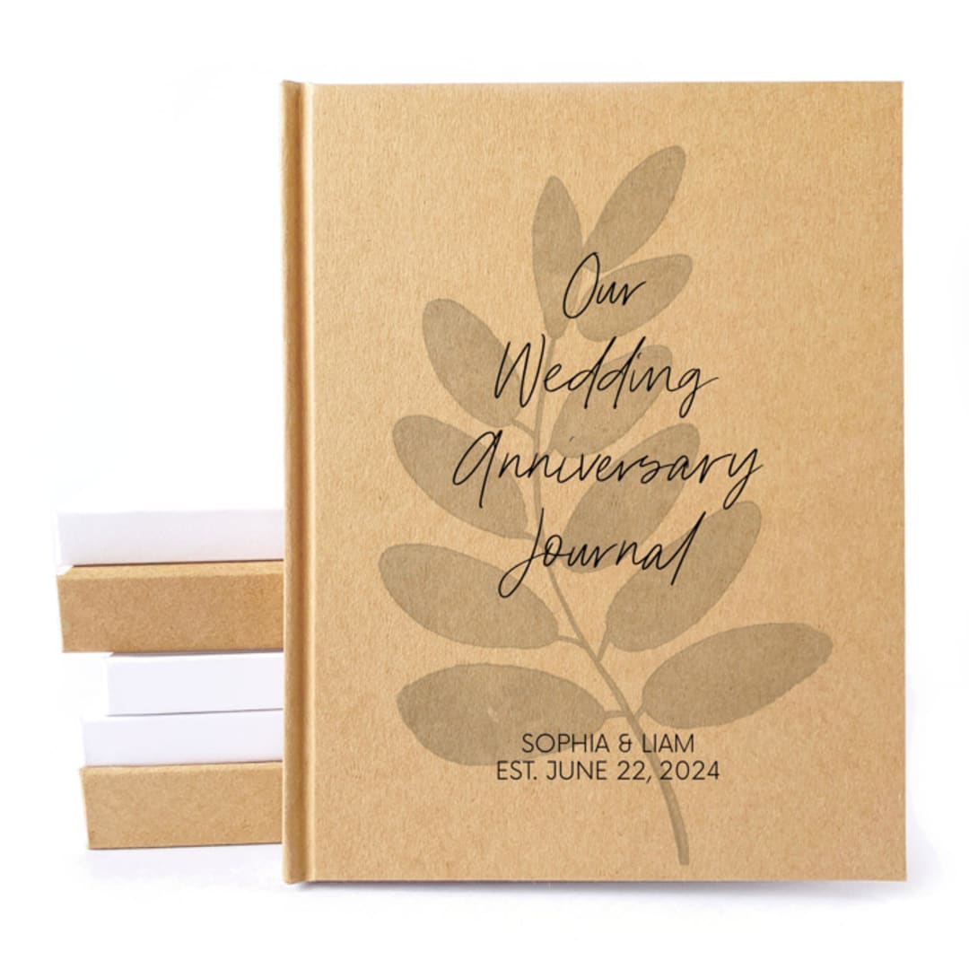 Custom Wedding Anniversary Journal · Hand Bound