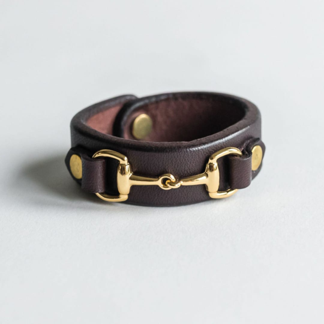 "The Horse Bit Napkin Ring in Tobacco" - Couple Gifts in brown by Millstream Home