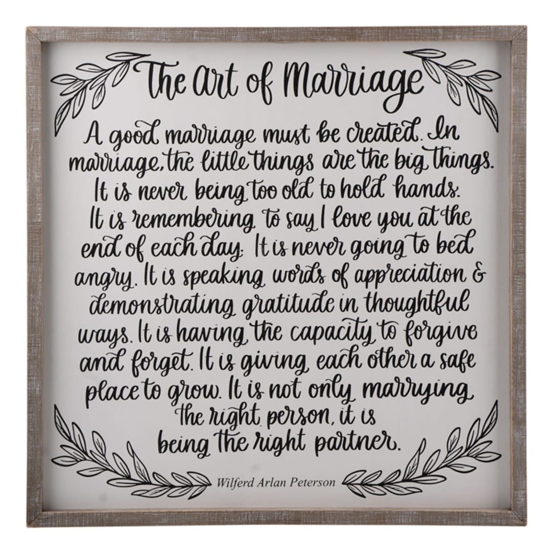 Art of Marriage Framed Board Large