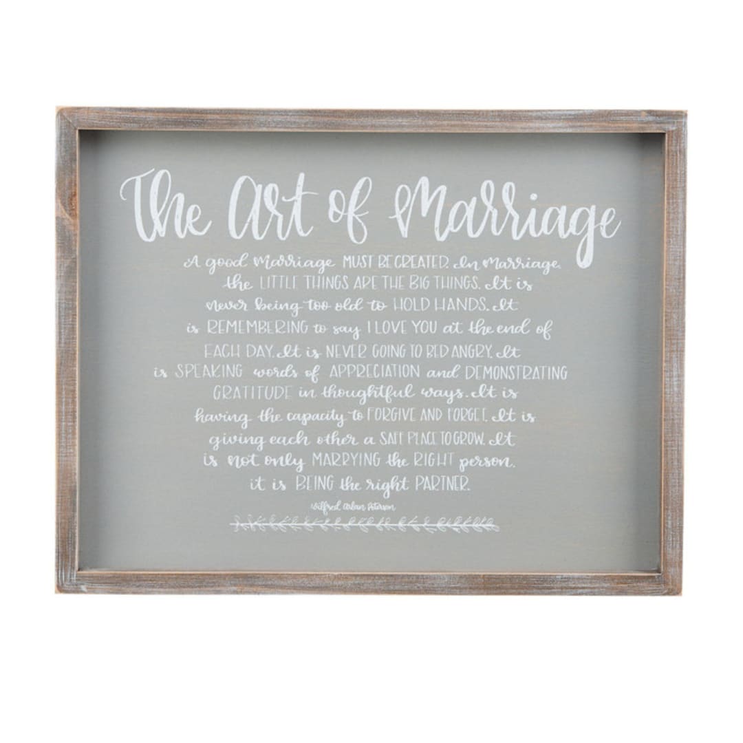 Art of Marriage Framed Board Small