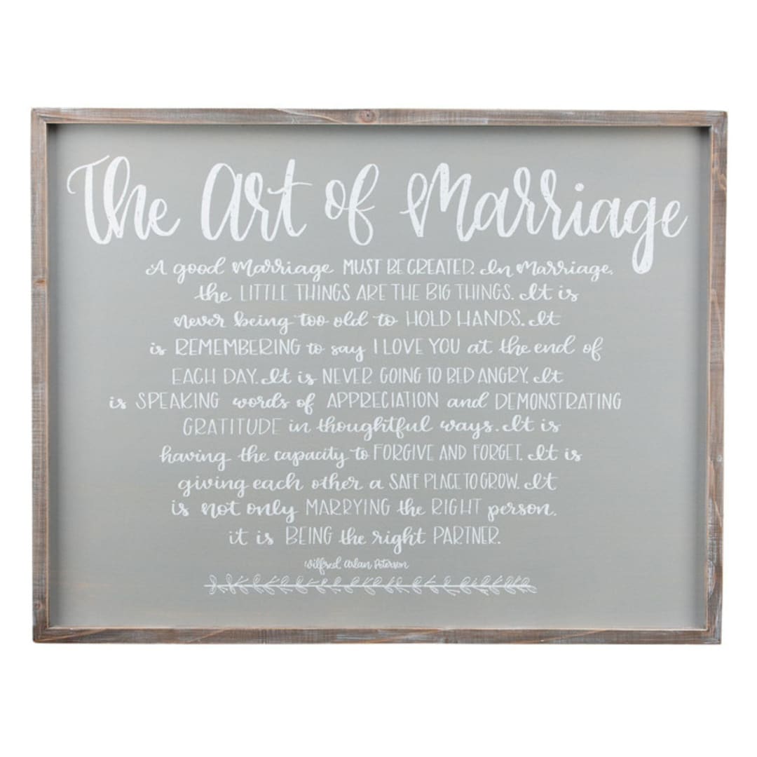 Art of Marriage Framed Board Large