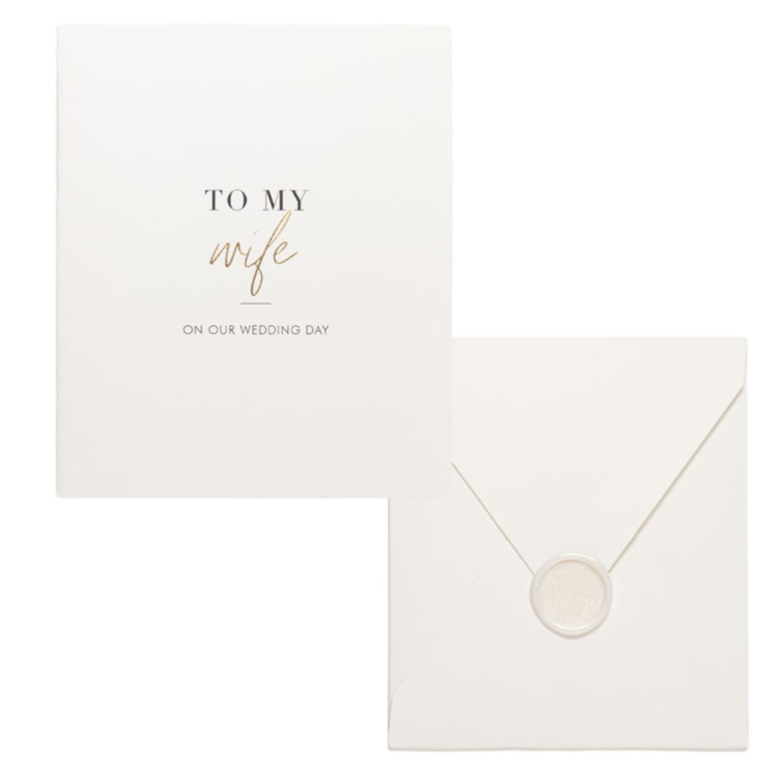 "Spouse Greeting Card- Wife" - Couple Gifts in white by Plan Chicly
