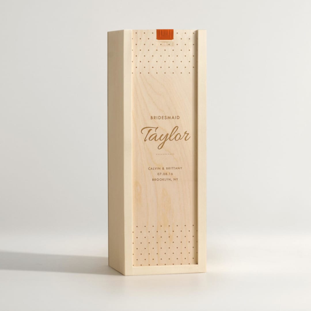 "Chic Toast - Wine Box" - Couple Gifts in natural by Artificer Wood Works