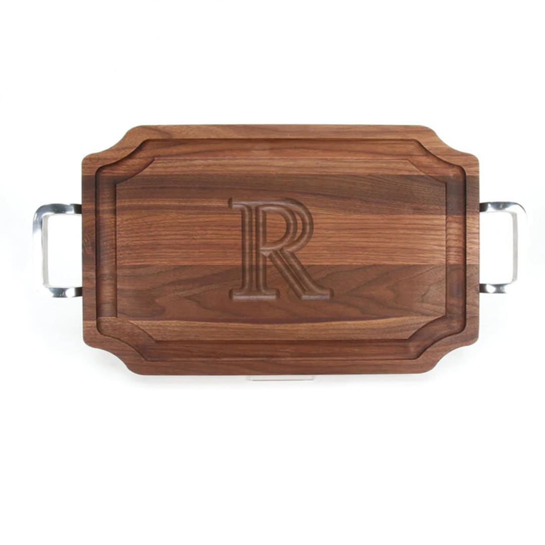 Carved Initial 12 X 18 Solid Maple Cutting Board