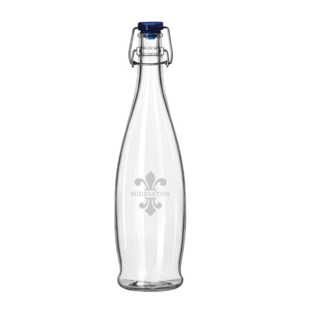 Custom Monogram Glass Water Canister