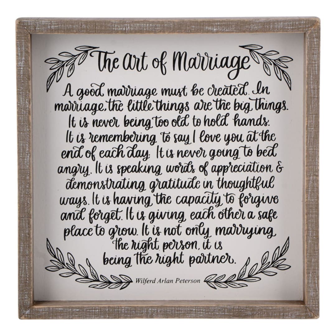 Art of Marriage Framed Board Small
