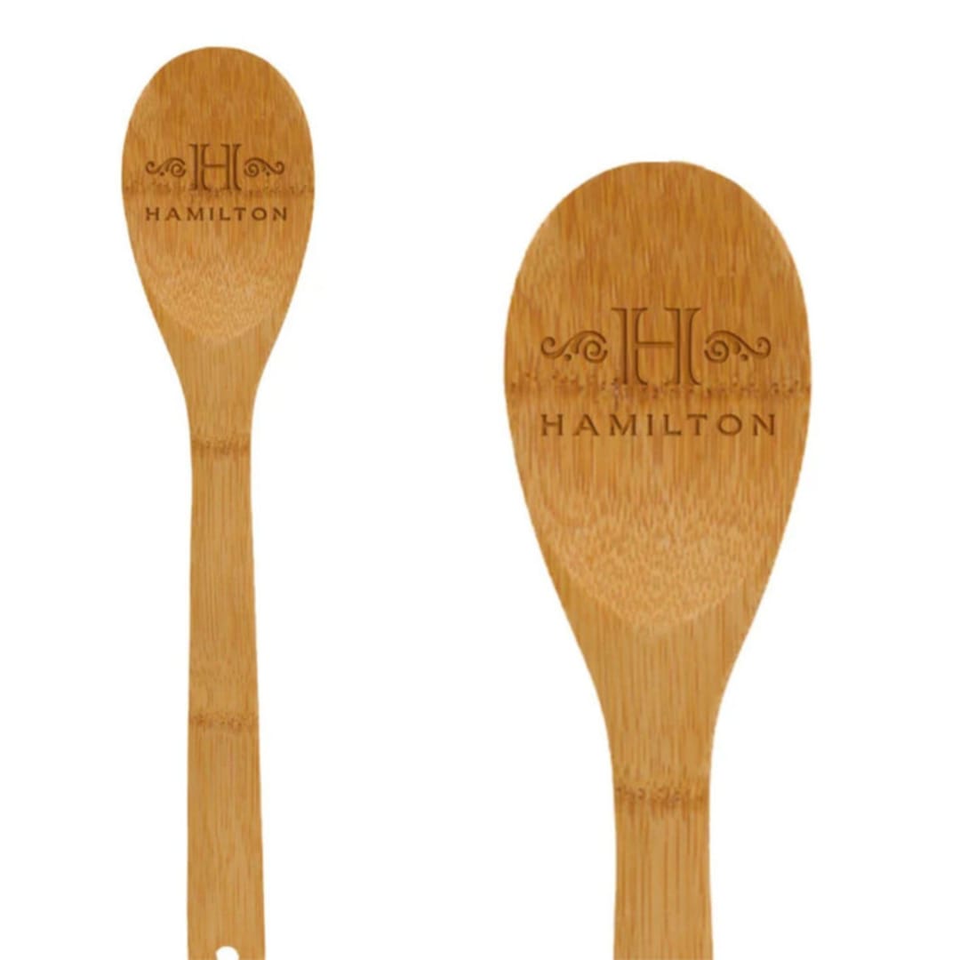 Custom Engraved Bamboo Spoon