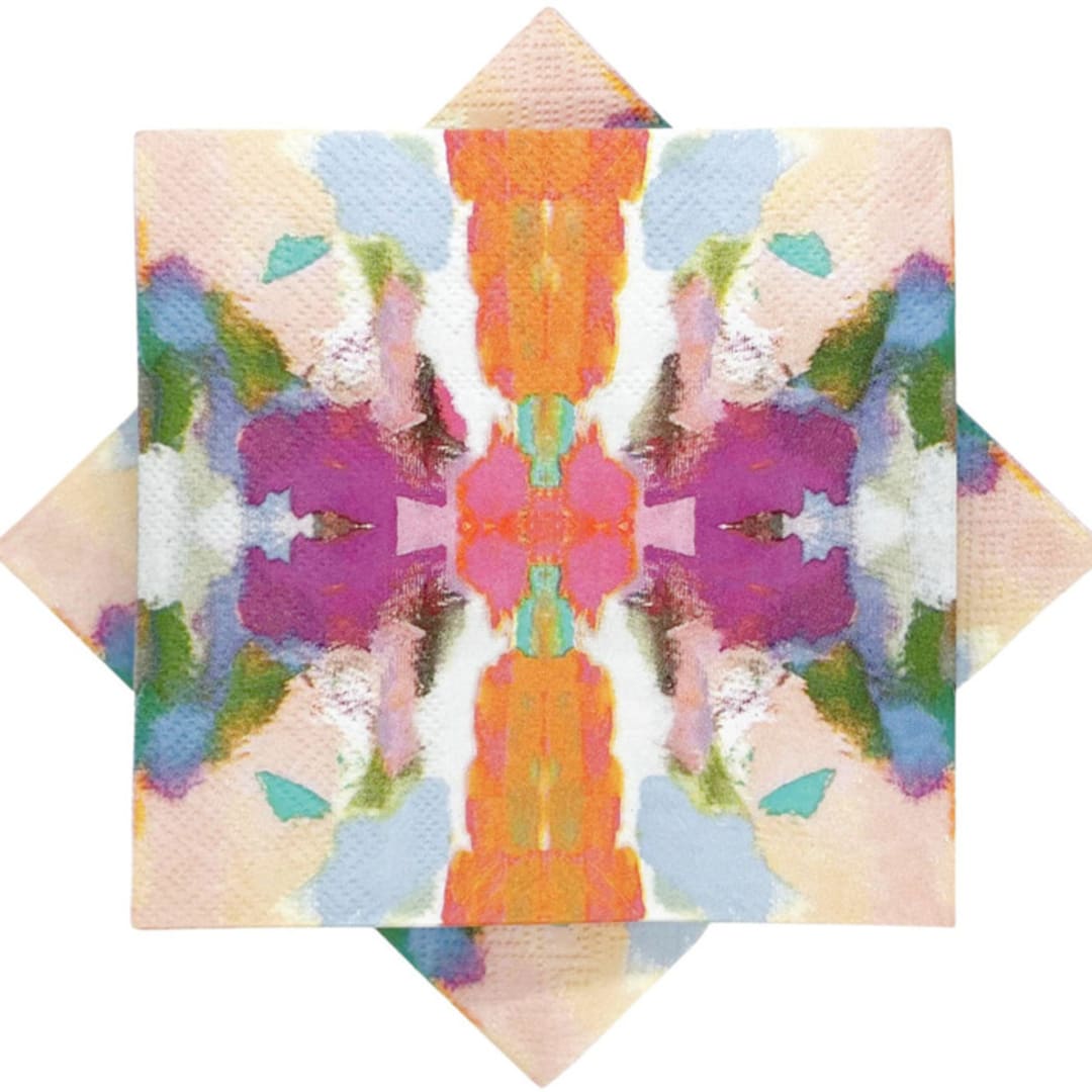 "Begonia Cocktail Napkins, 20 Per Pack" - Napkins in pink by Laura Park