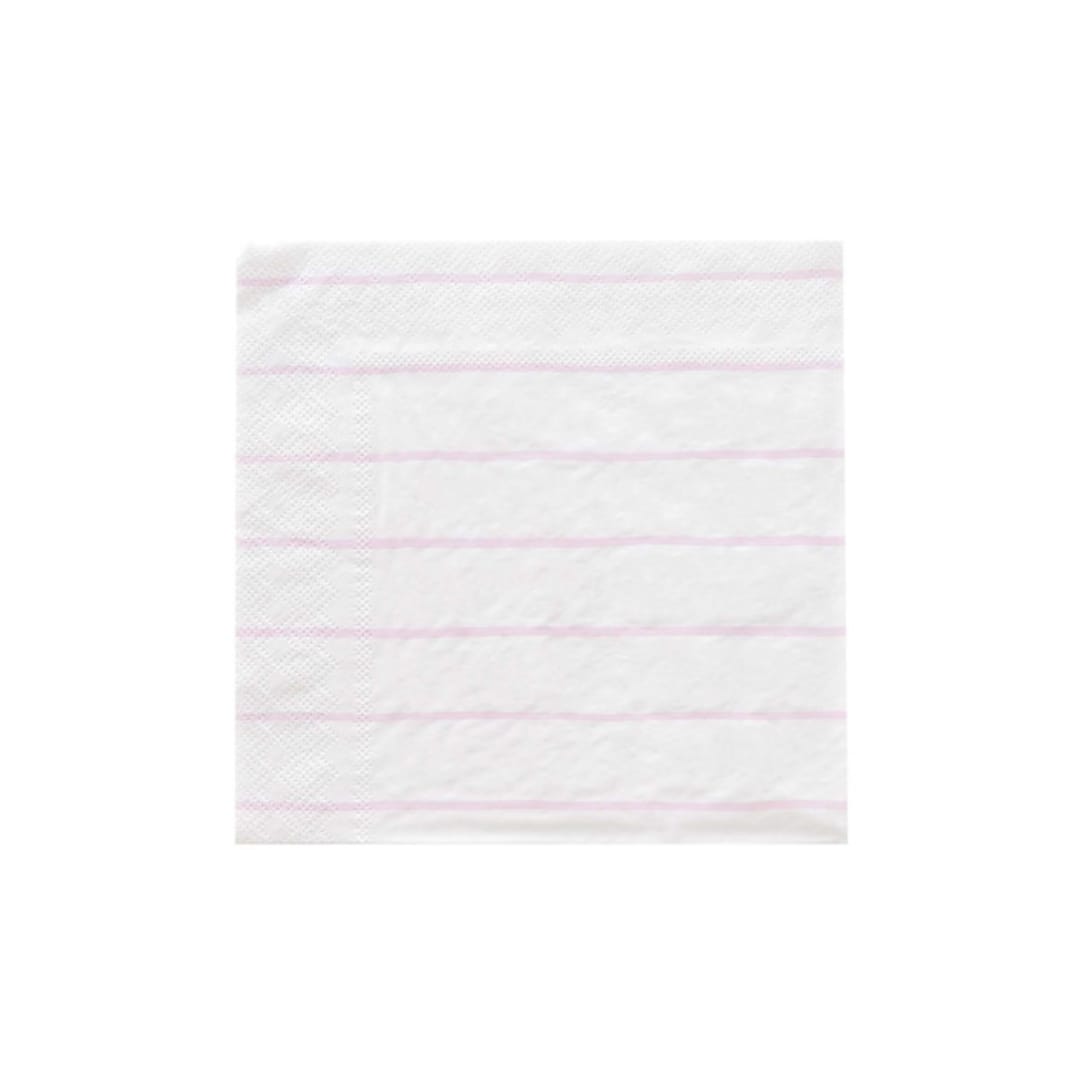 "Lilac Frenchie Stripes Large Napkins" - Napkins in purple by Jollity and Co