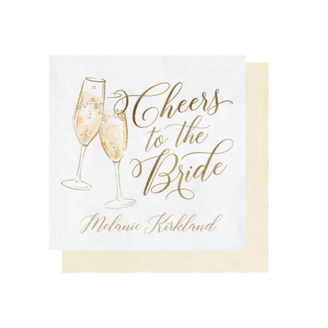 "Bridal Cheers Napkin" - Napkins in multicolorassorted-colors by Papel Custom Design