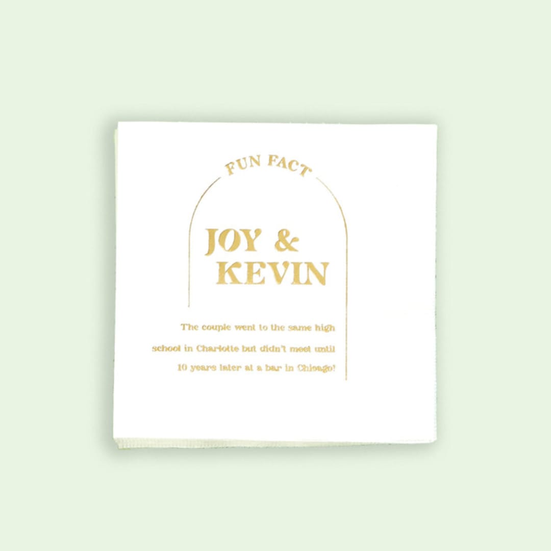 "Arch Fun Fact Napkin, cocktail size, set of 100" - Napkins in white by ForYourParty