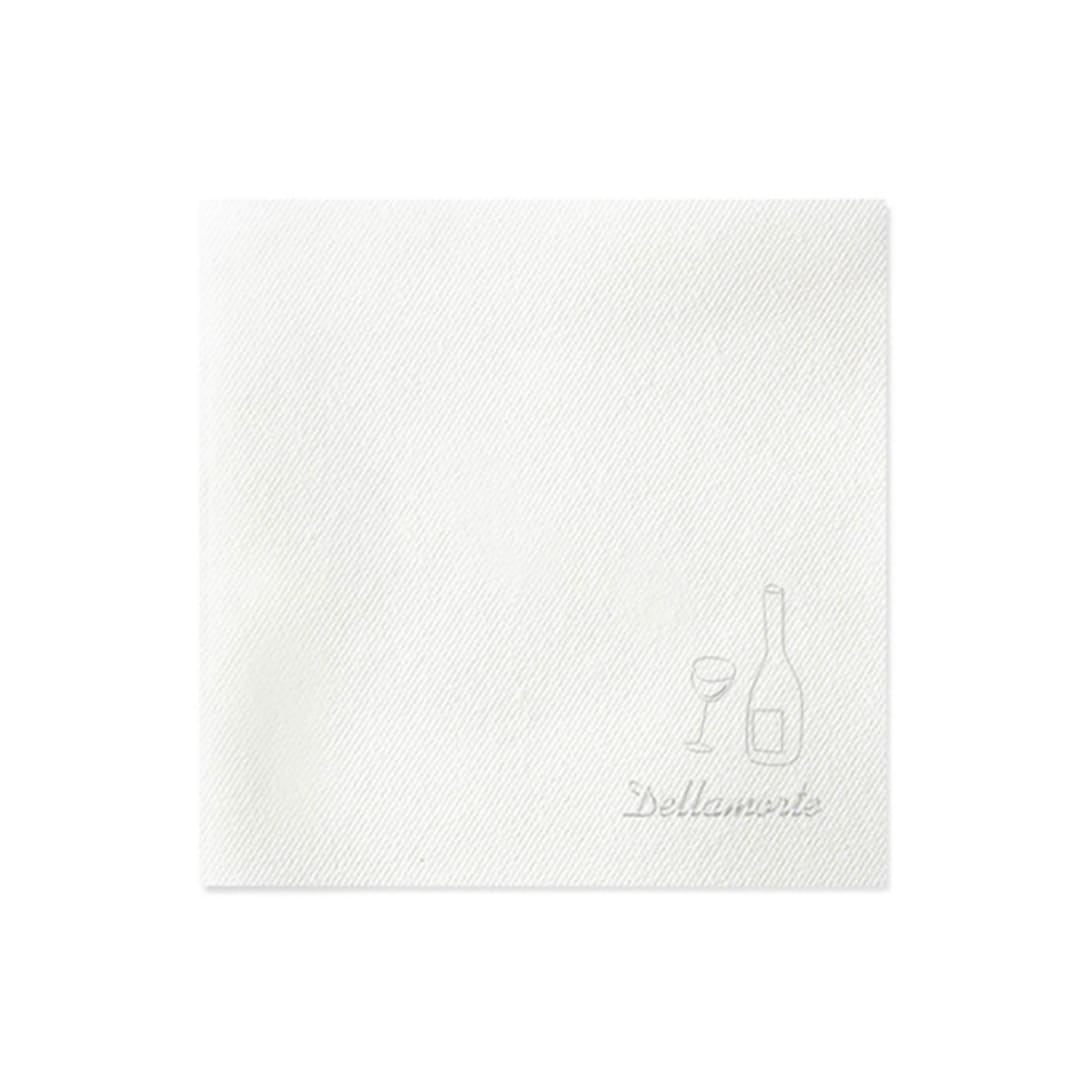 "Embossed Wine Bottle Linen Like Luncheon Napkins, set of 50" - Napkins in white by ForYourParty
