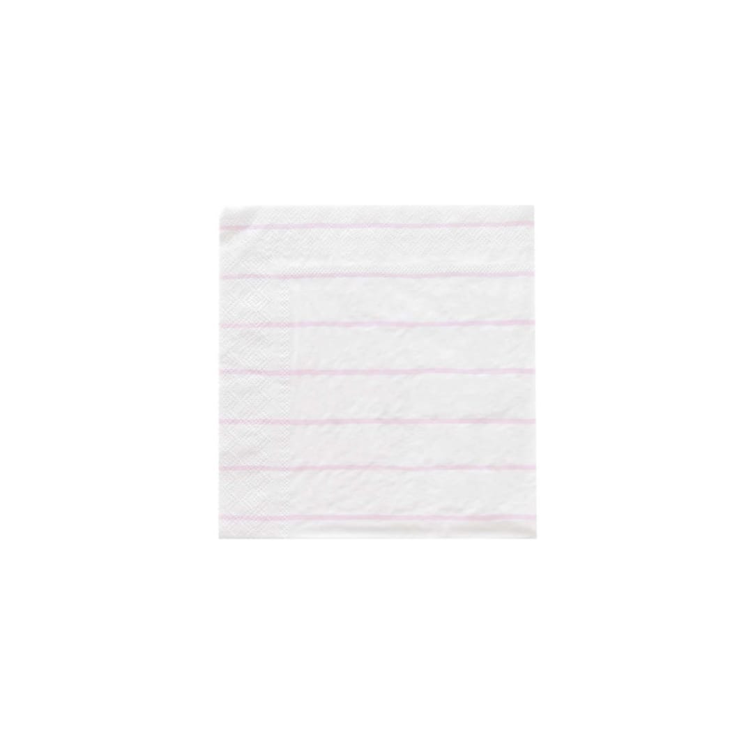 "Frenchie Stripes Petite Napkins - Pack of 16" - Napkins in purple by Jollity and Co