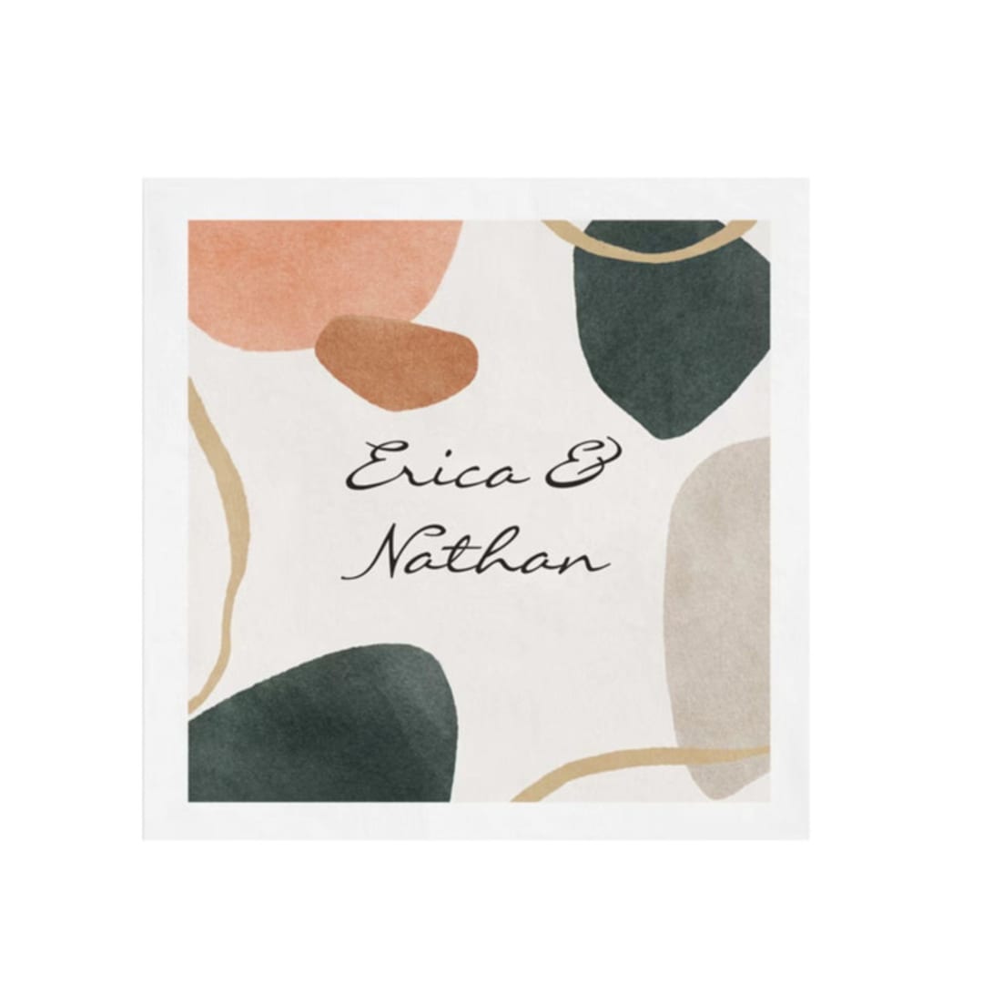 "Abstract Geo Custom Napkin - Pack of 100" - Napkins in multicolorassorted-colors by Papel Custom Design