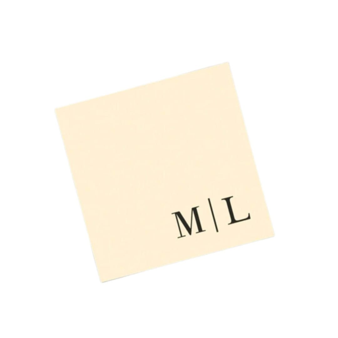 "Clean Custom Foil Wedding Monogram Napkins" - Napkins in multicolorassorted-colors by Papel Custom Design