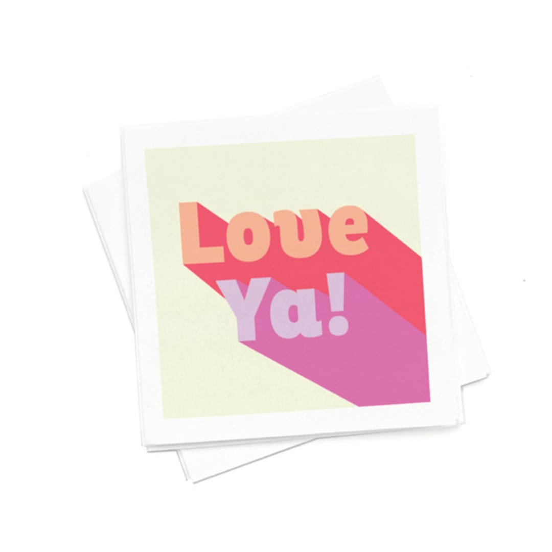 "Love Ya! Napkins, cocktail size, set of 20" - Napkins in multicolor by ForYourParty