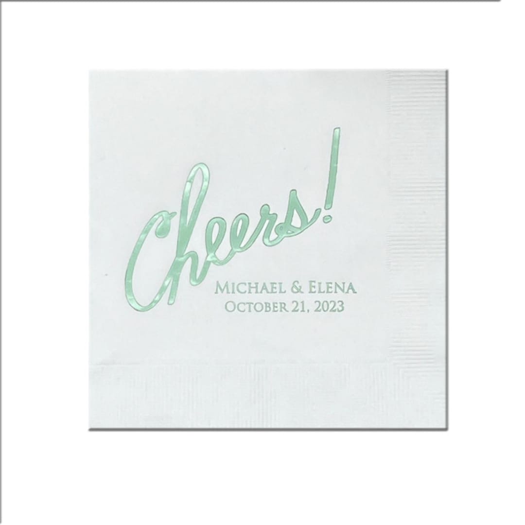 "Cheers! Custom Napkin - Pack of 100" - Napkins in multicolorassorted-colors by Papel Custom Design