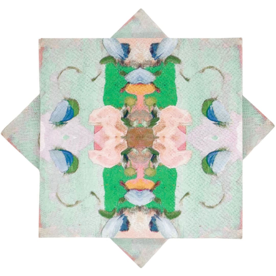 Laura Park Monet's Garden Green Cocktail Napkins