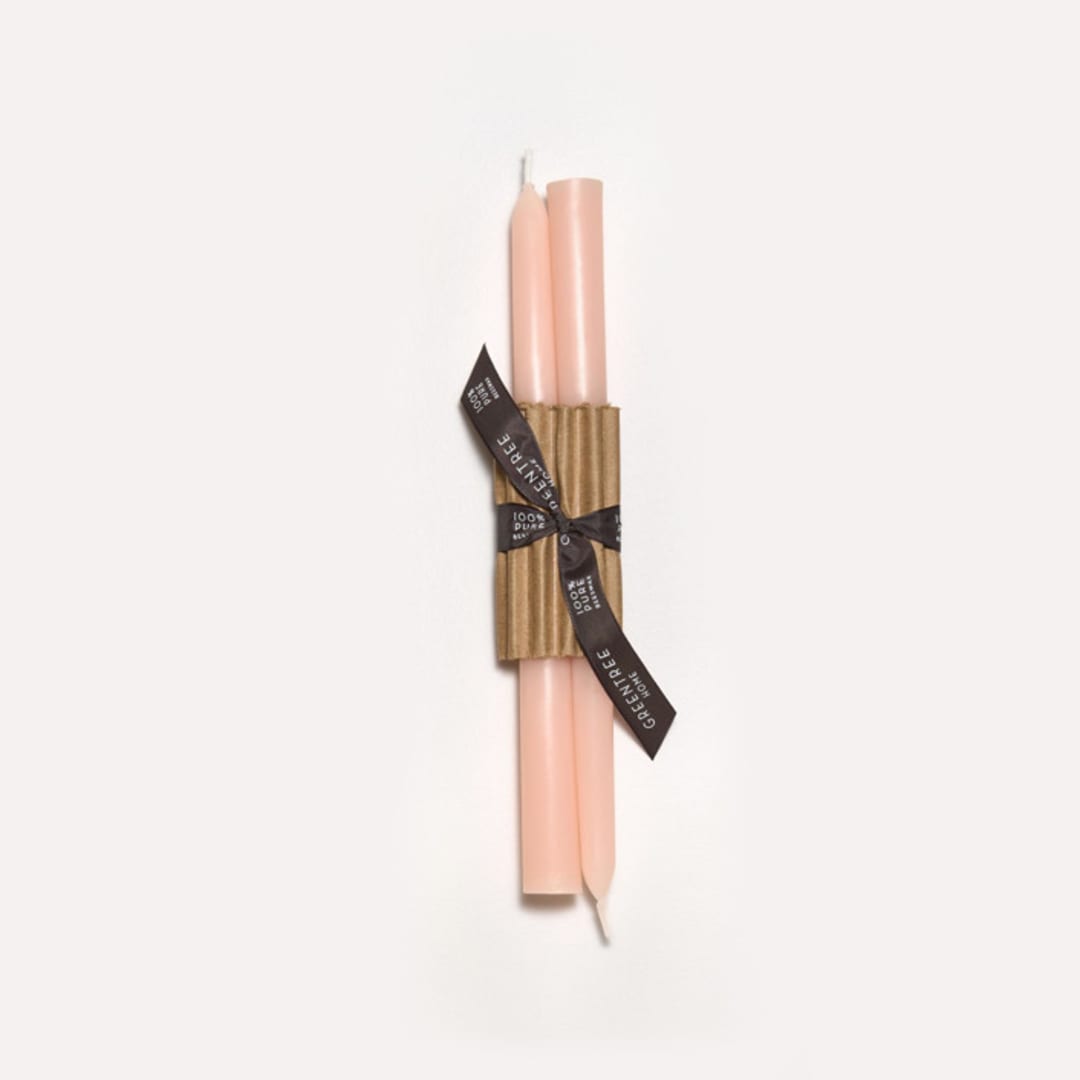 "10" Everyday Tapers (pair) Blush" - Candles in pink by Jessie Green