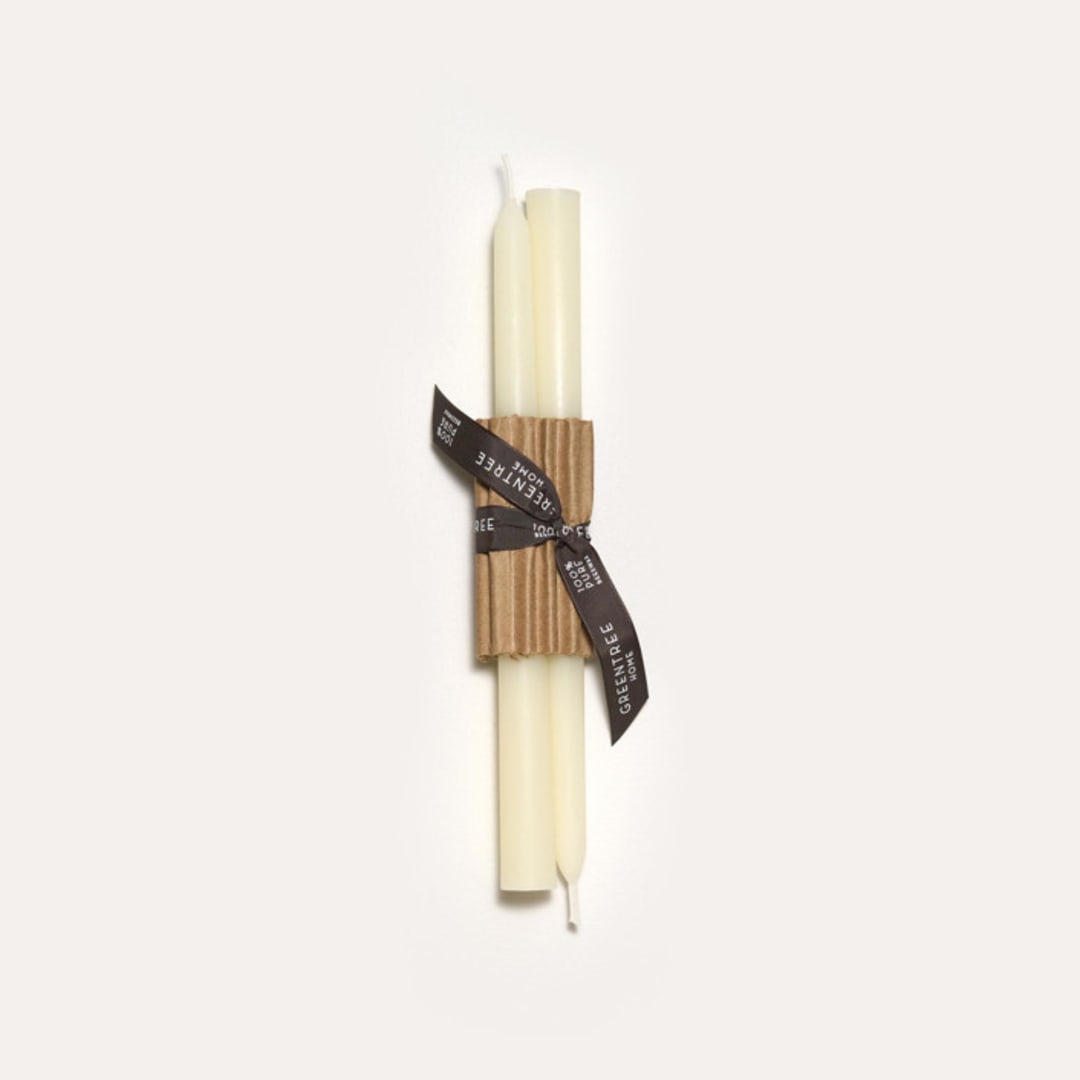 "10" Everyday Tapers (pair) Cream" - Candles in white by Jessie Green