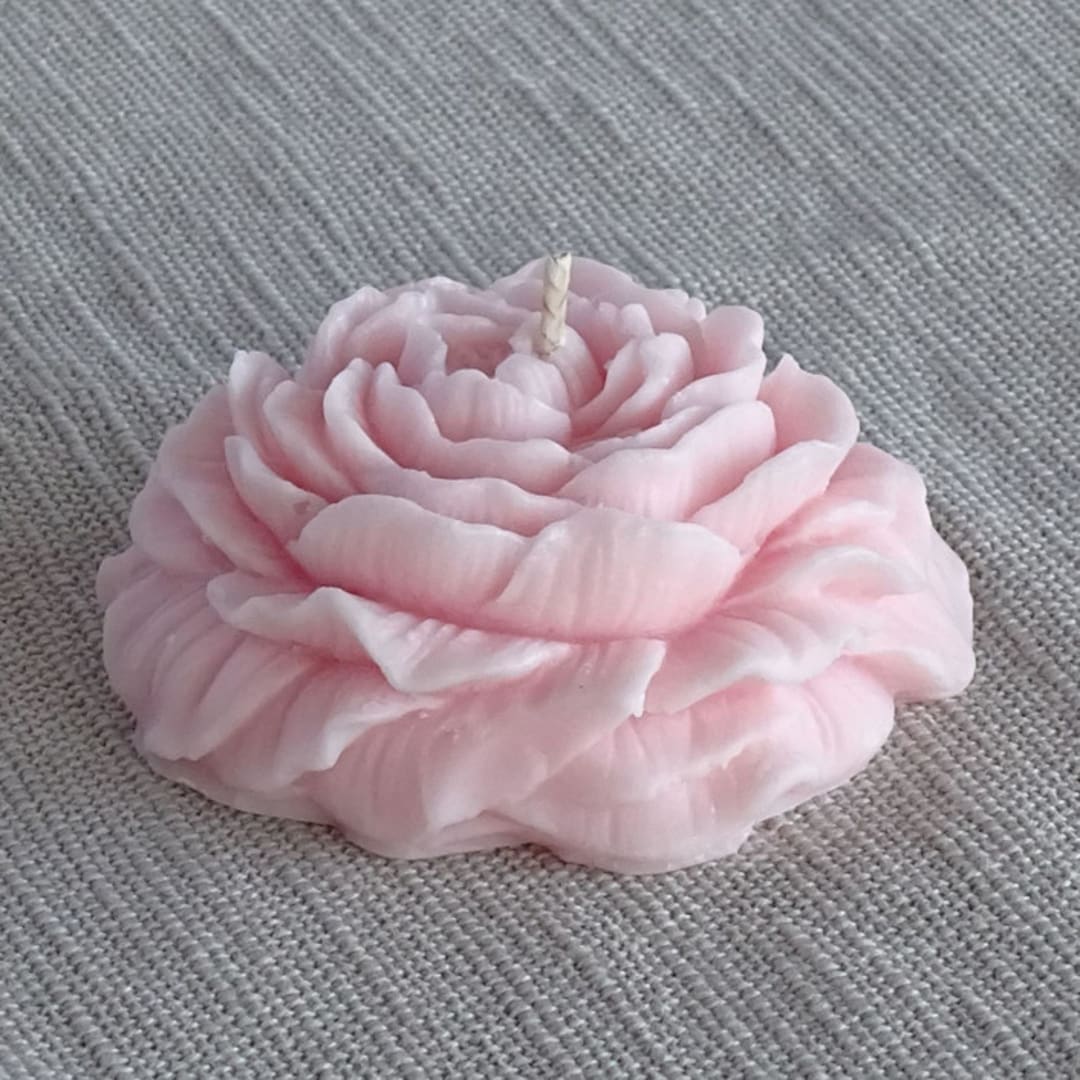 "Wax Peony Candle (Pink)" - Candles in pink by LiveYoung Candle Co.