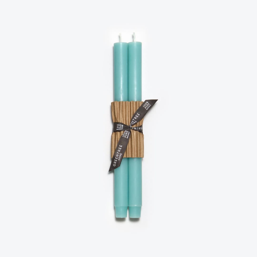 12" Church Tapers (pair) Robin's Egg Blue