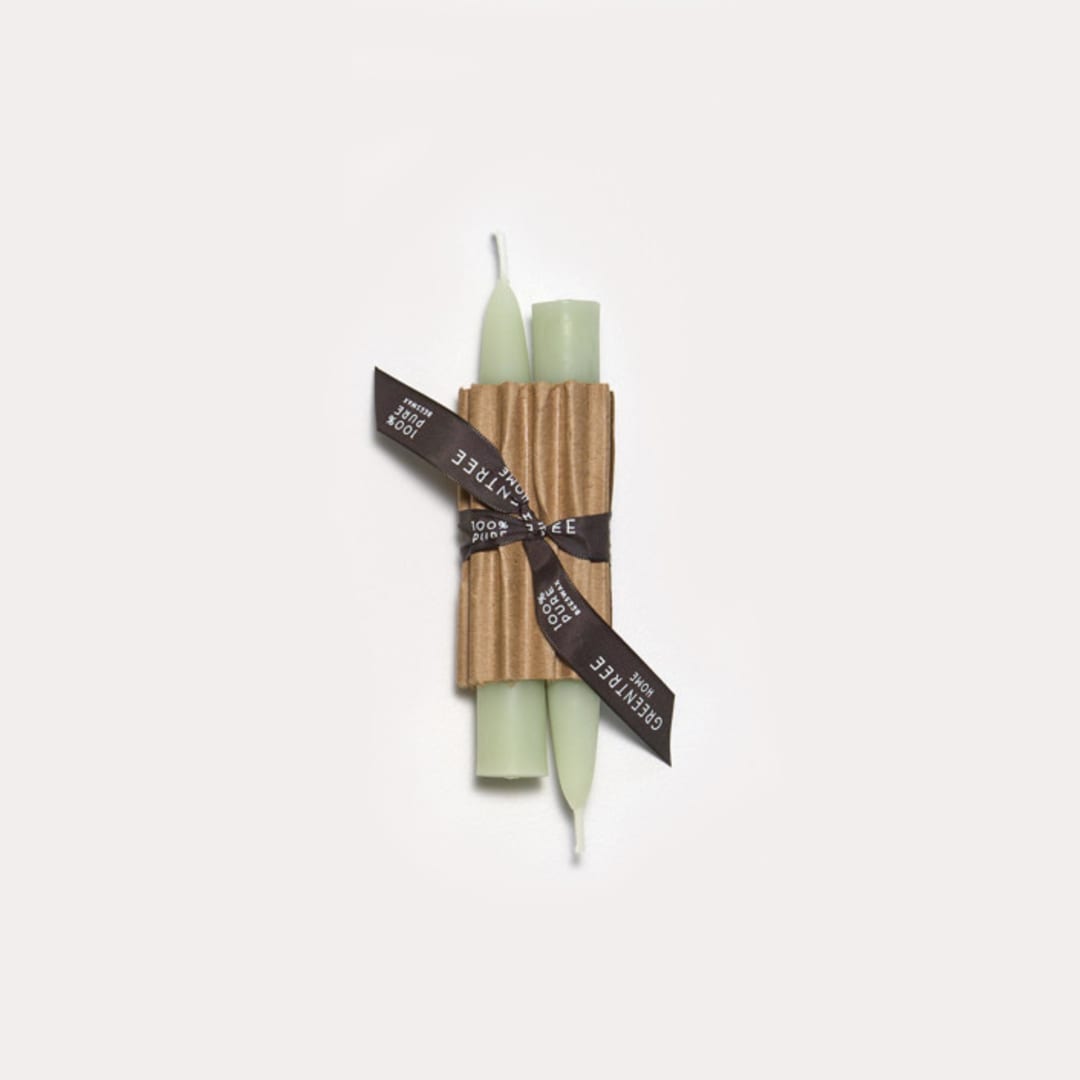 "6" Everyday Tapers (pair) Celadon" - Candles in green by Jessie Green