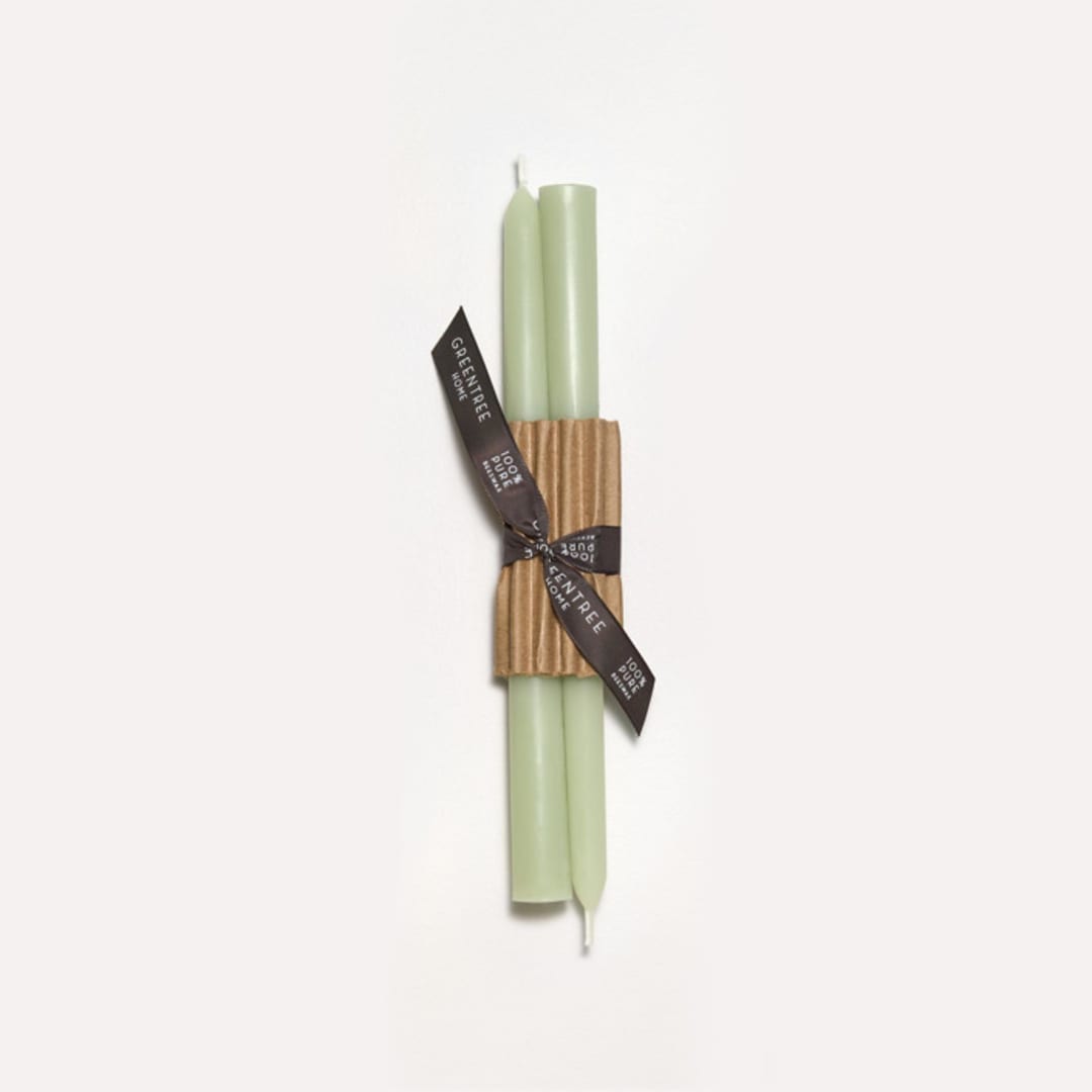 "10" Everyday Tapers (pair) Celadon" - Candles in green by Jessie Green