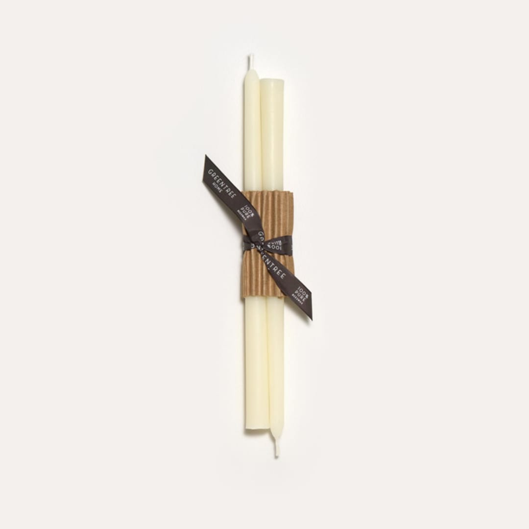 12" Everyday Tapers (pair) Cream