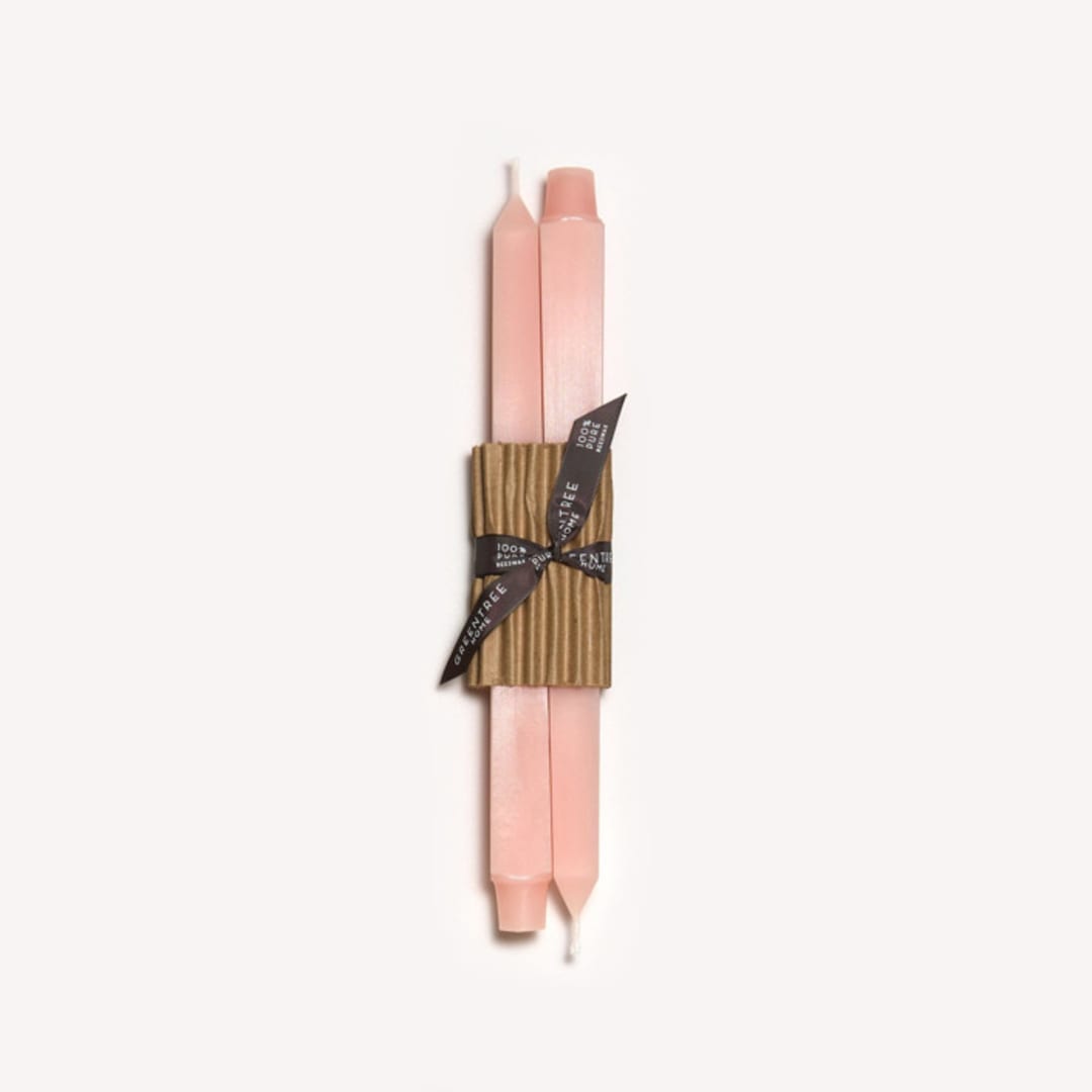 "12" Square Tapers (pair) Blush" - Candles in pink by Jessie Green