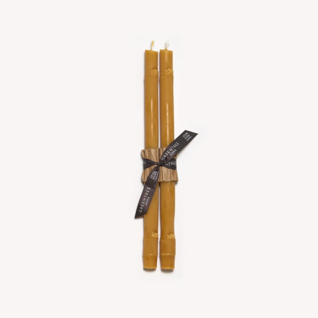12" Bamboo Tapers (pair) Natural