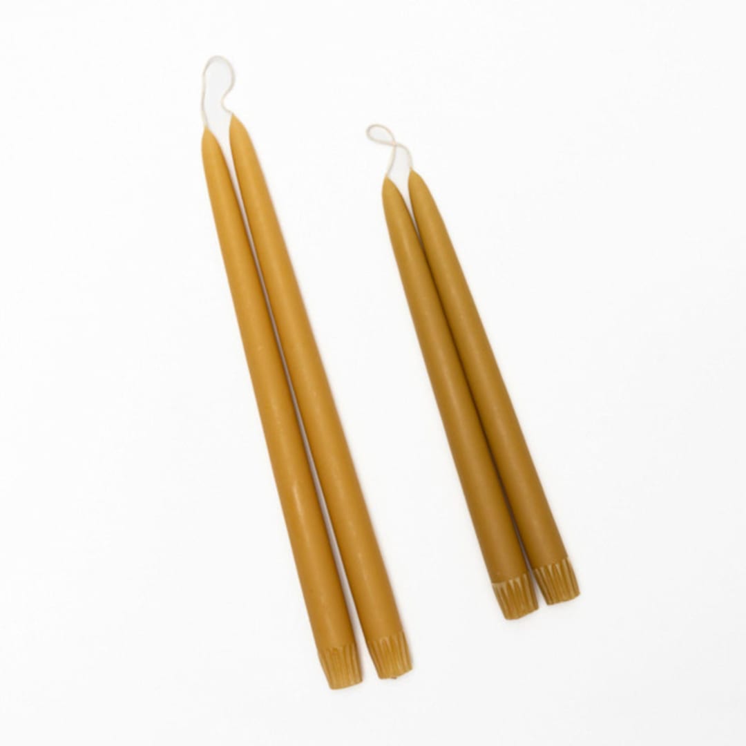 "The 11 Inch Hand-Dipped Taper Candle in Honey" - Candles in yellow by Millstream Home