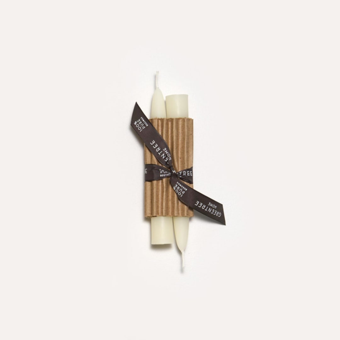 "6" Everyday Tapers (pair) Cream" - Candles in white by Jessie Green