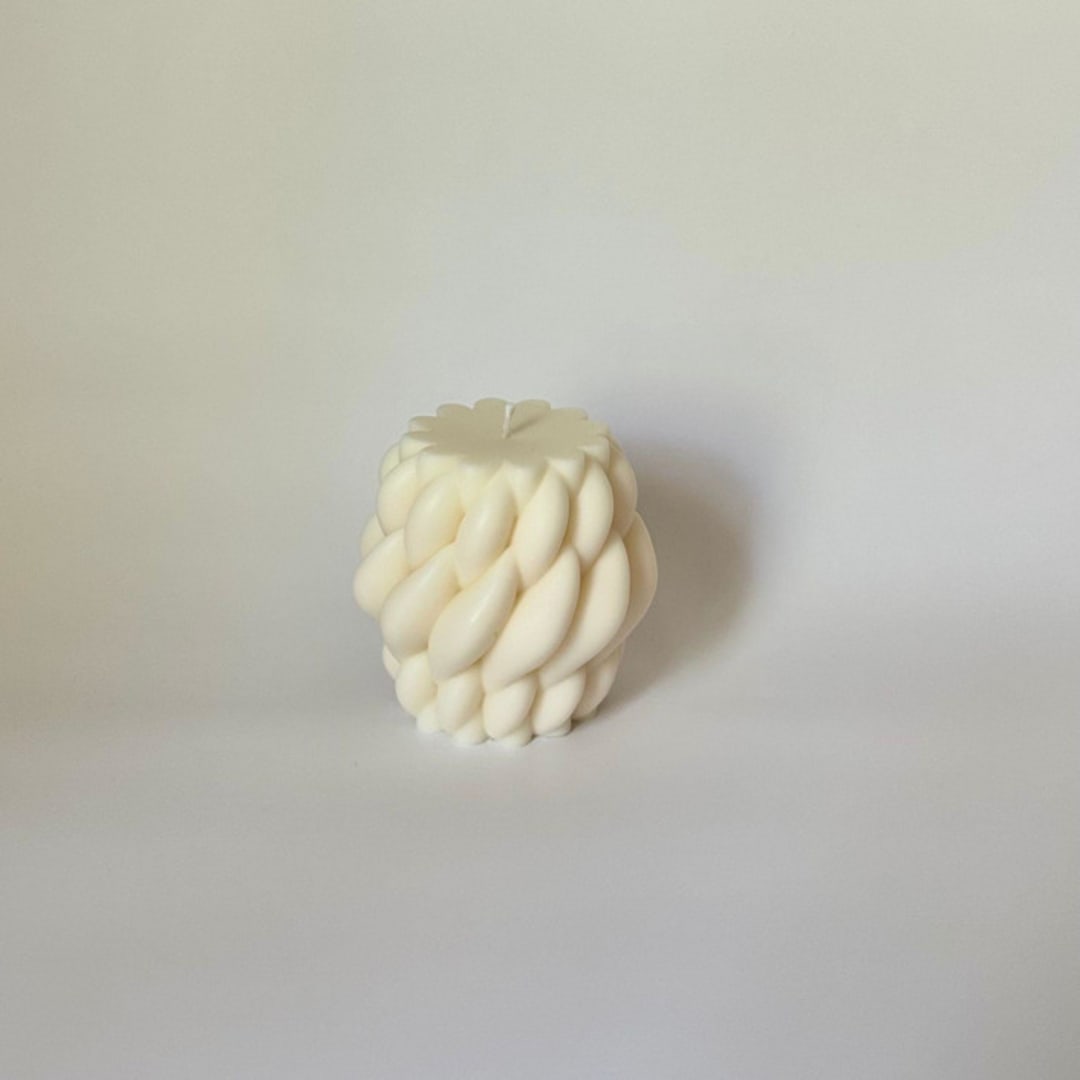 "White Thick Woven Candle" - Candles in white by Over By The Moon