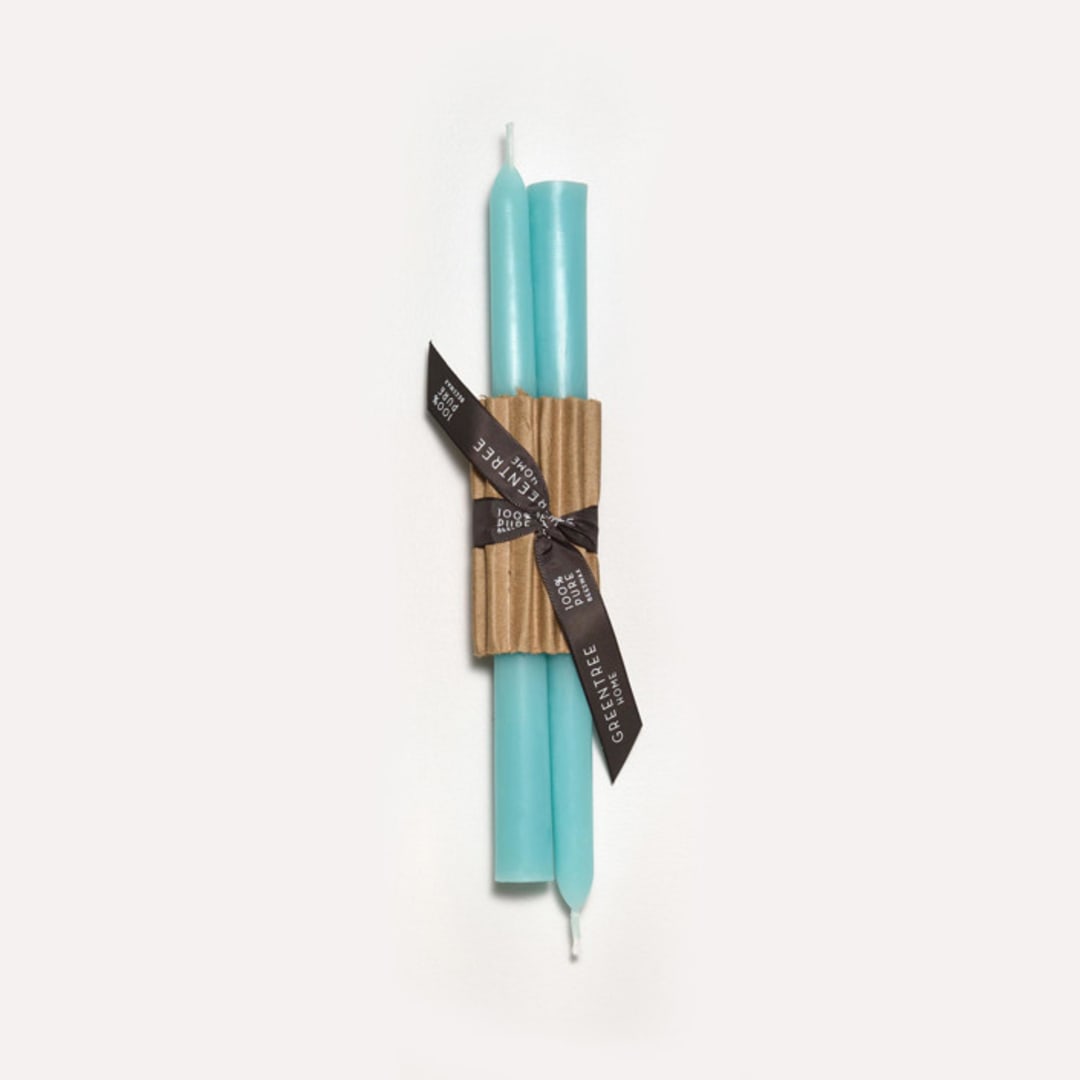 "10" Everyday Tapers (pair) Robin's Egg Blue" - Candles in blue by Jessie Green