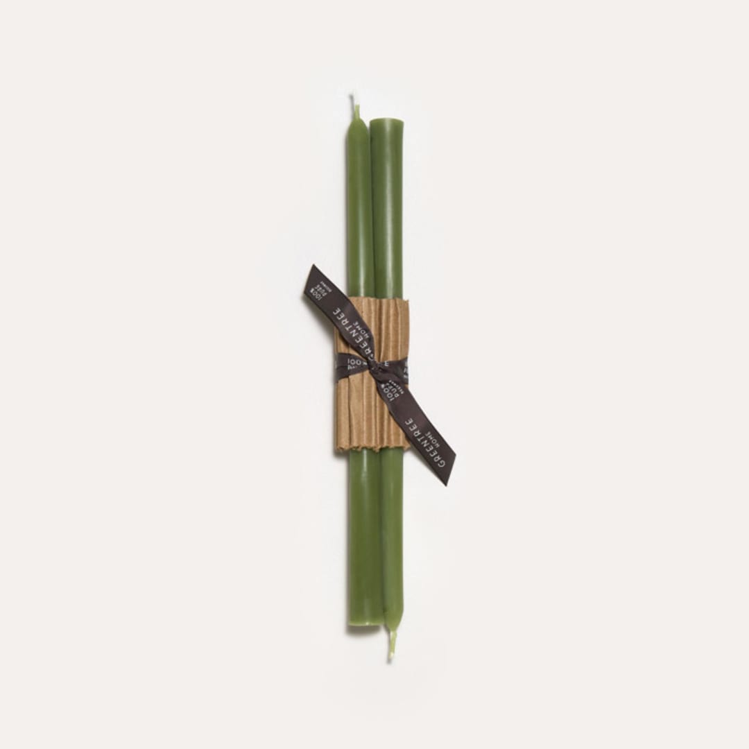 "12" Everyday Tapers (pair) Sage" - Candles in green by Jessie Green