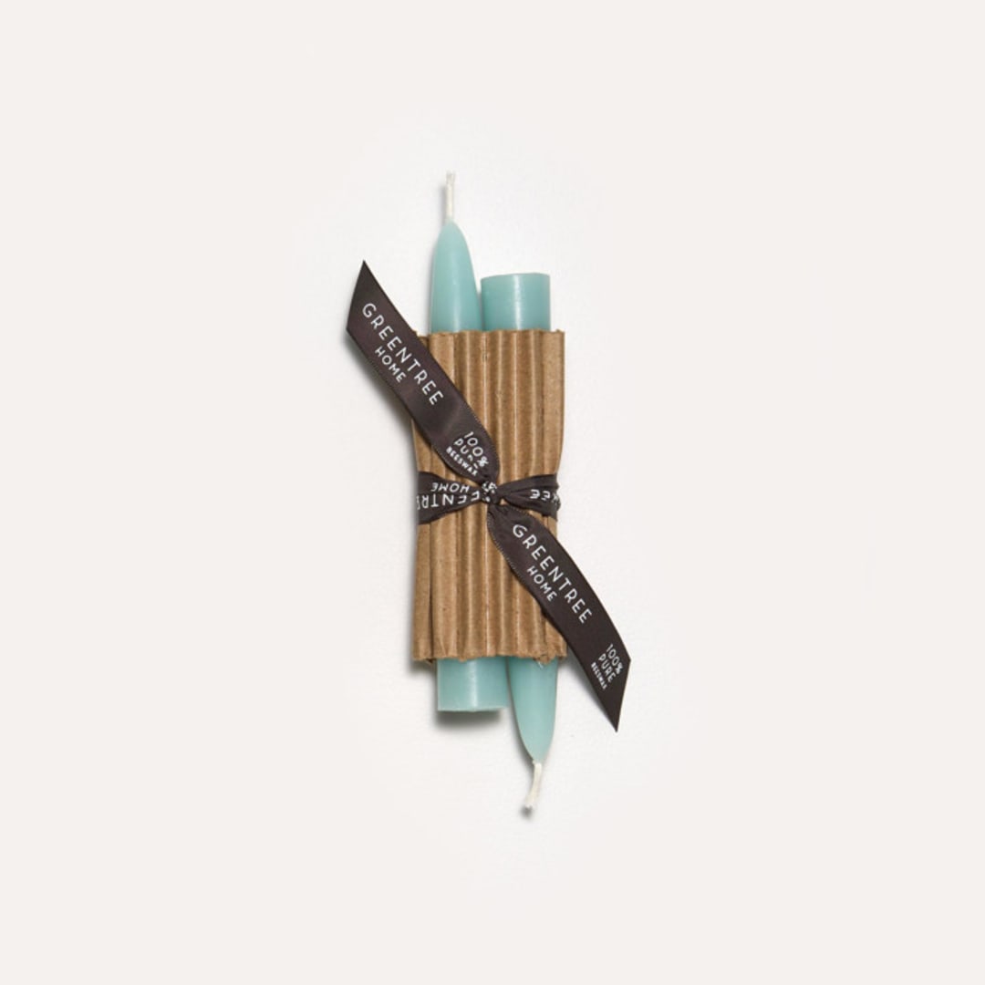 "6" Everyday Tapers (pair) Robin's Egg Blue" - Candles in blue by Jessie Green