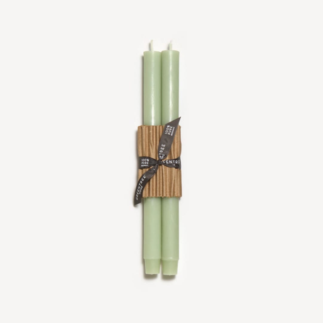 12" Church Tapers (pair) Celadon
