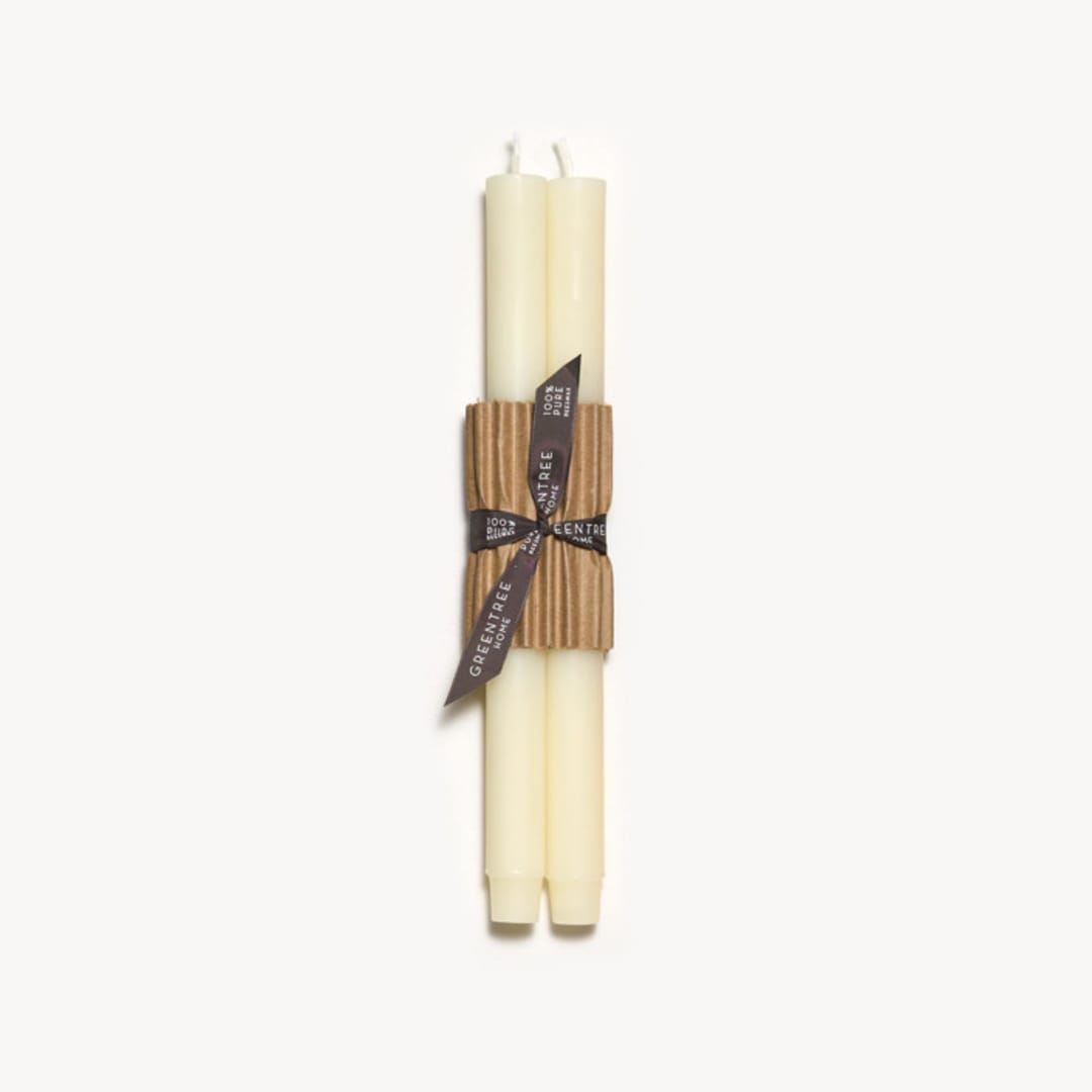 12" Church Tapers (pair) Cream