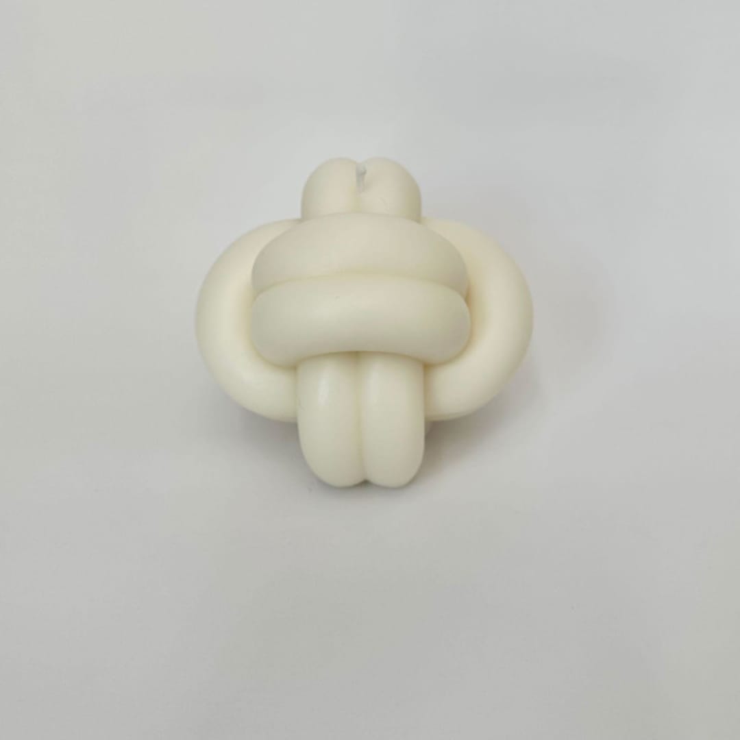 "Large White Knot Candle" - Candles in white by Over By The Moon