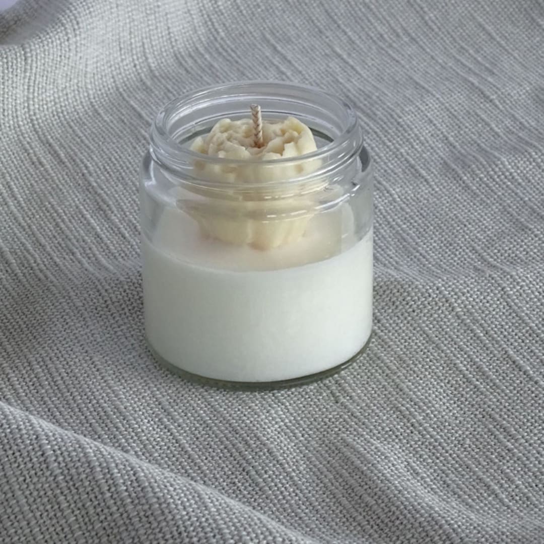 Mini Peony Candle (Ivory)