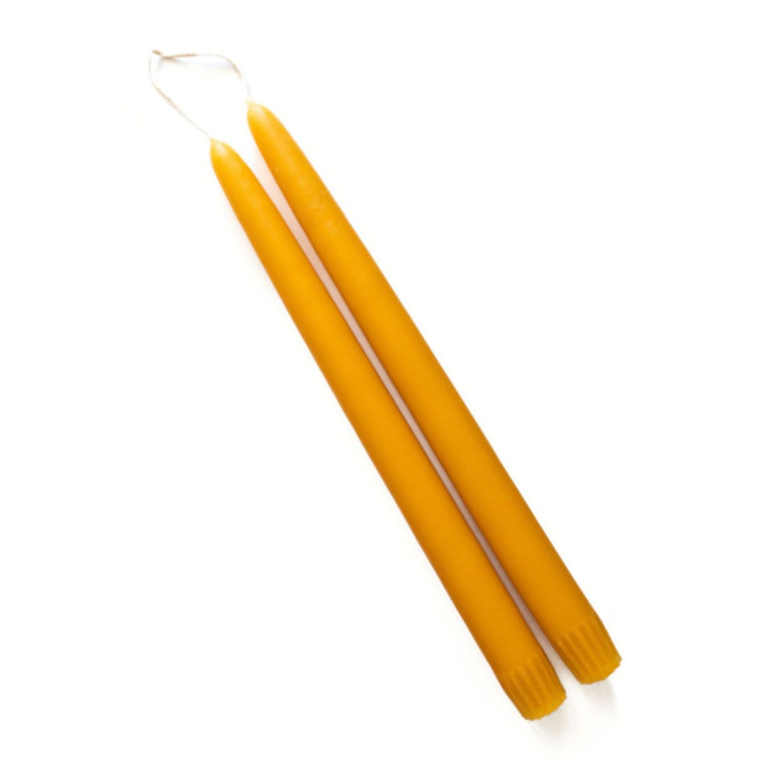 "The 11 Inch Hand-Dipped Taper Candle in Golden Yellow" - Candles in yellow by Millstream Home